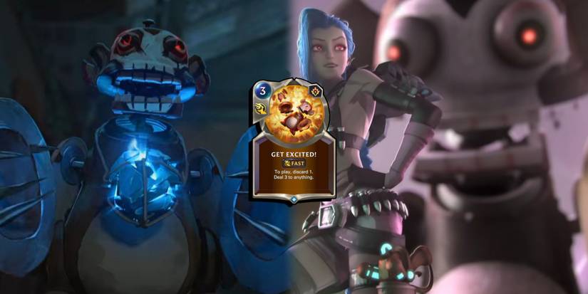 Arcane - The Cymbal Monkey In Arcane, In The Get Jinxed Music Video, And The Get Excited Runeterra Card