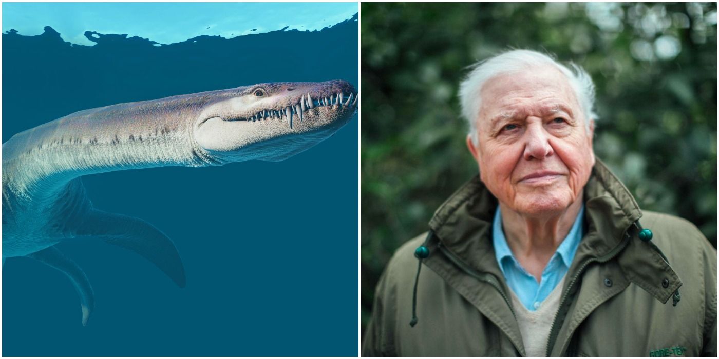 Attenborosaurus in Jurassic World Evolution 2 and David Attenborough