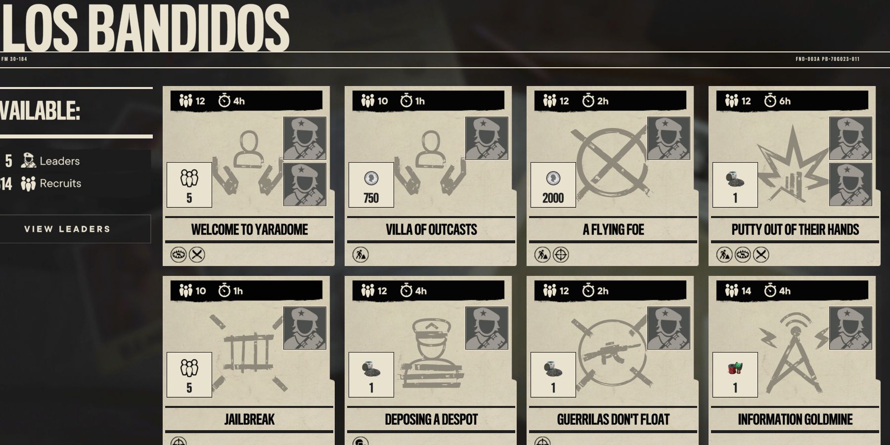 Far Cry 6 Available Bandidos Operations Board