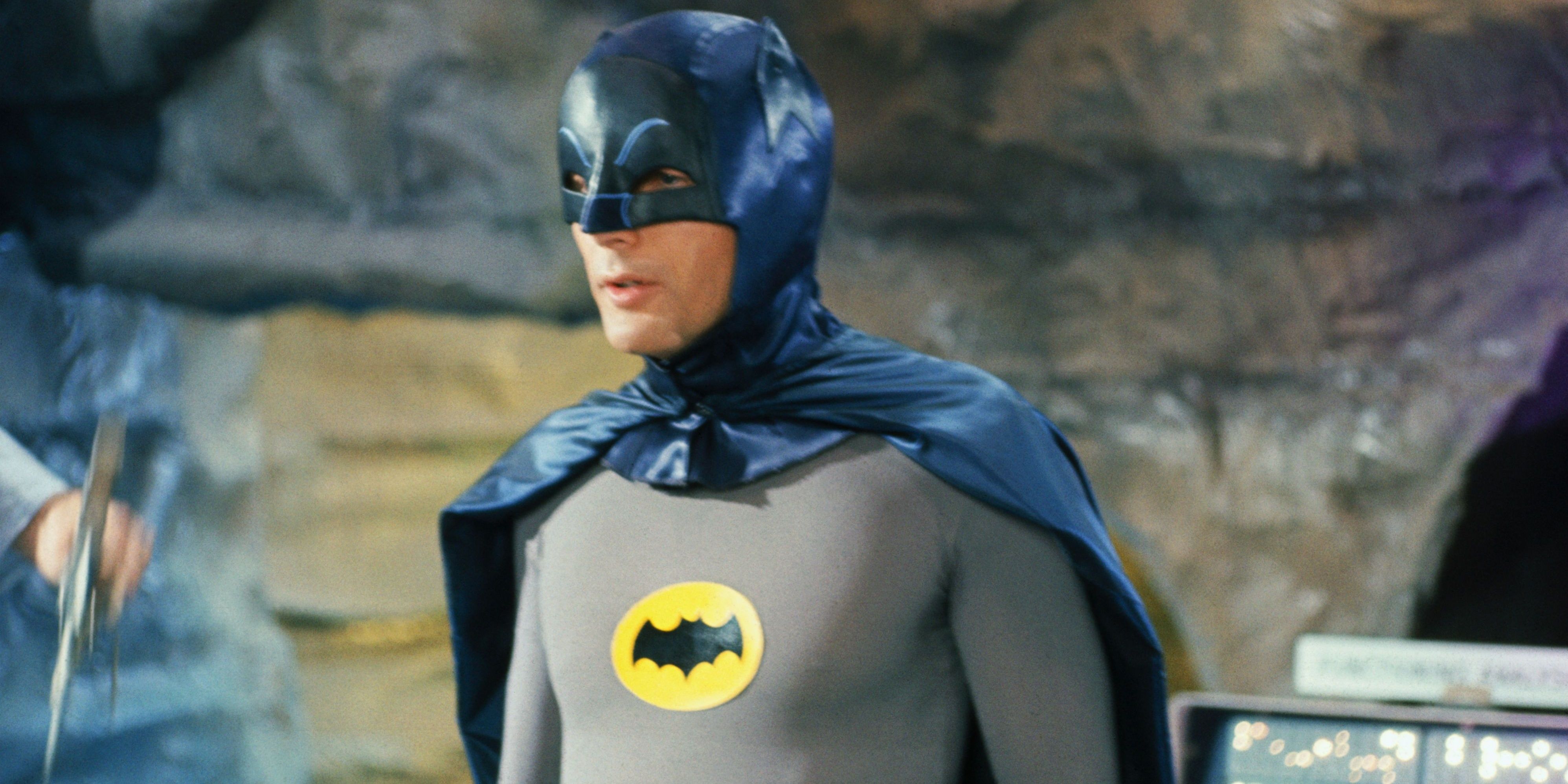 Adam West's Batman in the Batcave in Batman '66