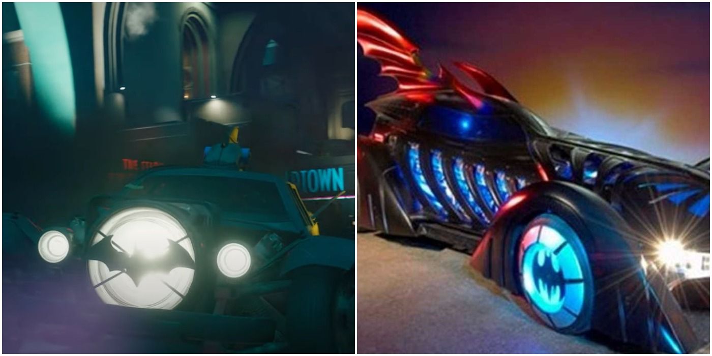 The Batmobile in Suicide Squad: Kill the Justice League and Batman Forever