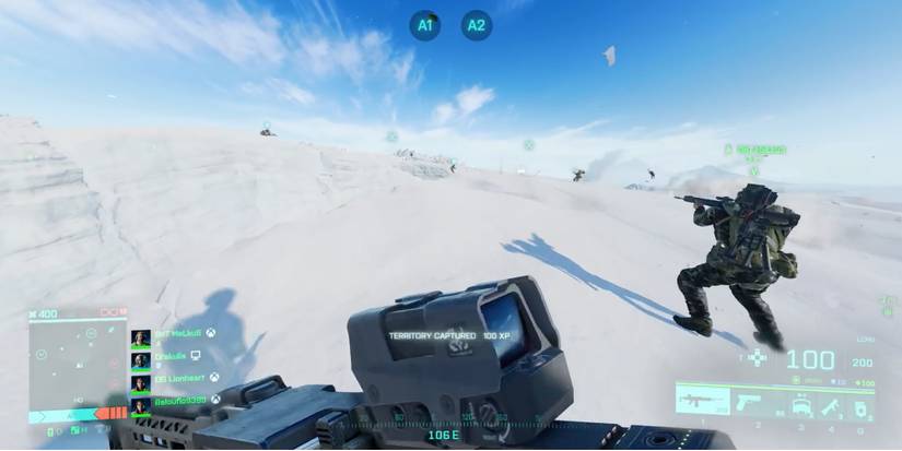 Battlefield 2042 - Player gaining sector majority with team