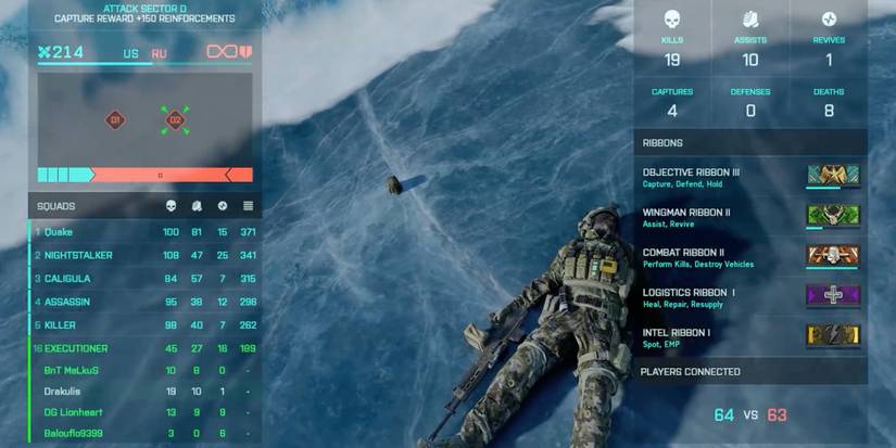 Battlefield 2042 - Player checking scoreboard