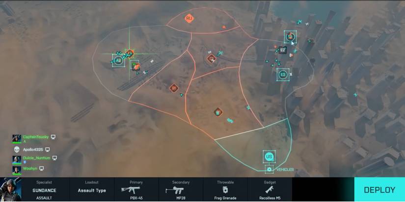 Battlefield 2042 - Player being deployed to the sector to be spawned