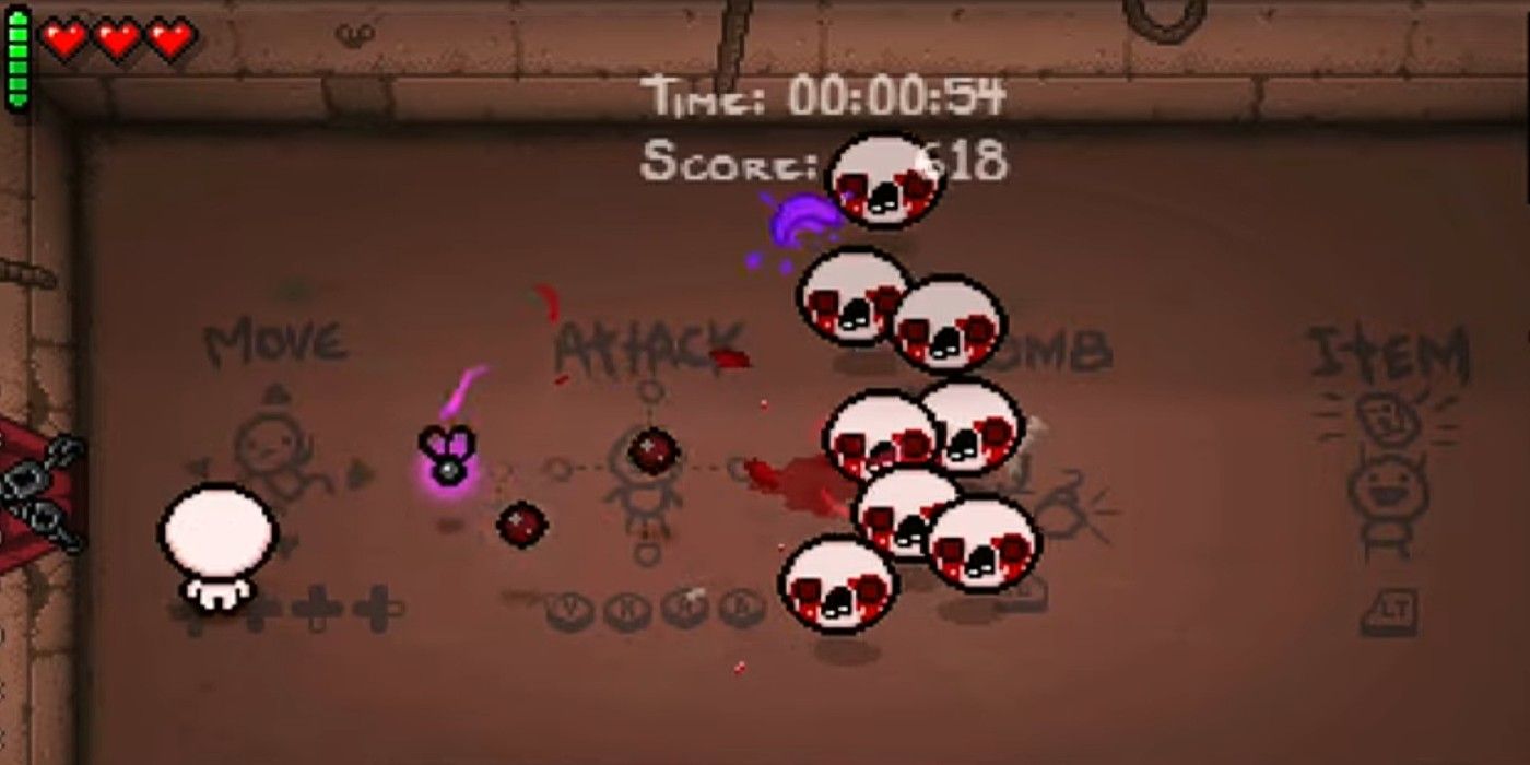 Binding of Isaac Psy Fly purple fly orbitting heads