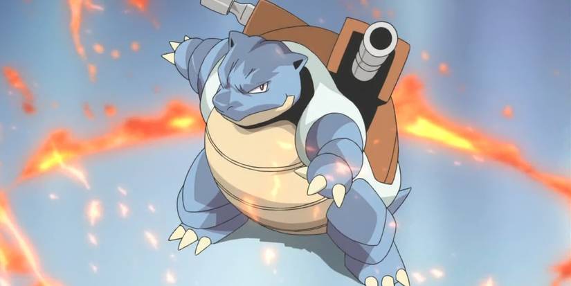 Pokemon Blastoise in battle
