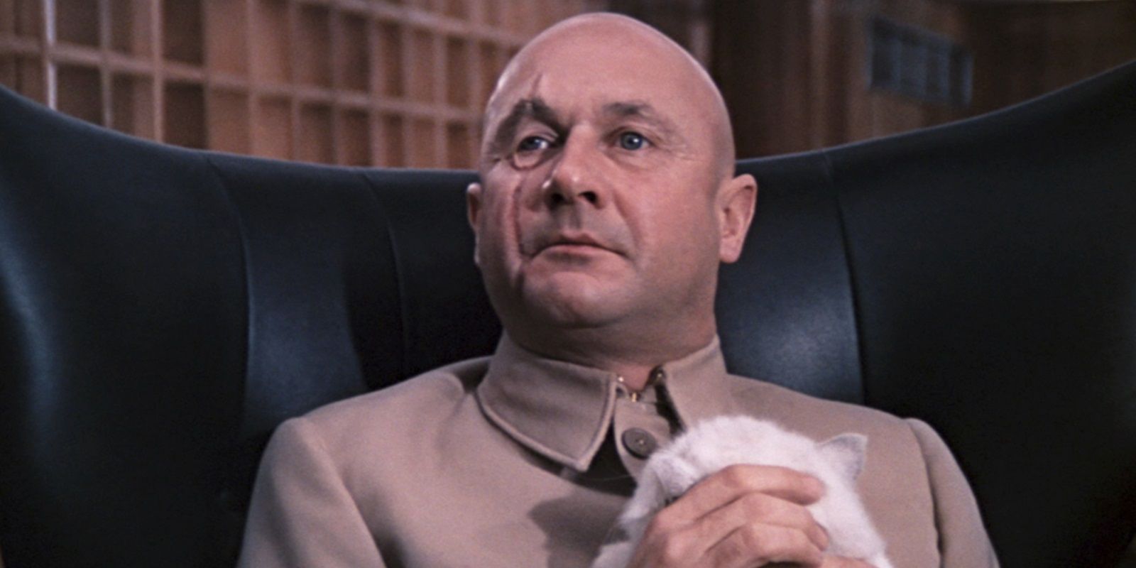 Blofeld stroking a cat in You Only Live Twice