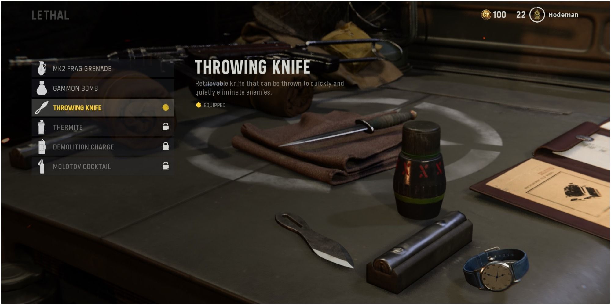 Call Of Duty Vanguard Description Of The Lethal Throwing Knife