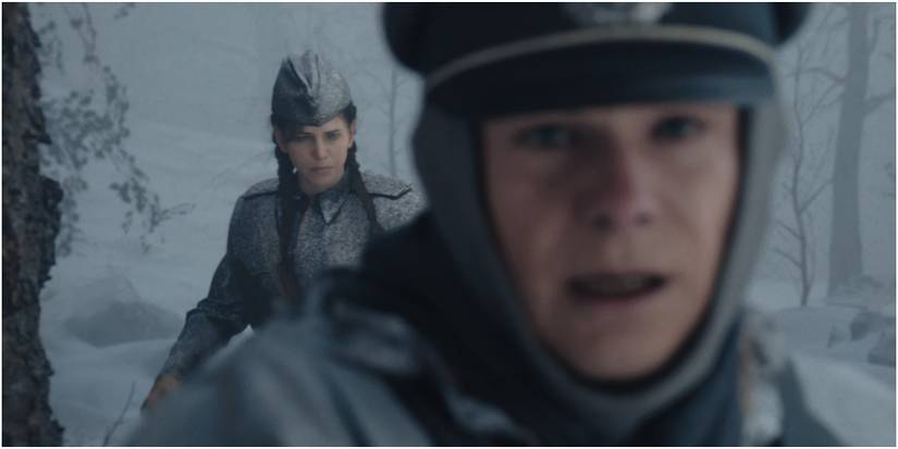 Call Of Duty Vanguard Polina Sneaking Up On An Enemy With A Knife