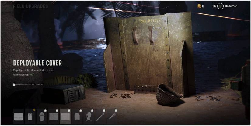 Call Of Duty Vanguard Reading The Description On The Deployable Cover Field Upgrade