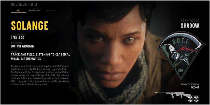 Call Of Duty Vanguard Solange Operator Page Bio