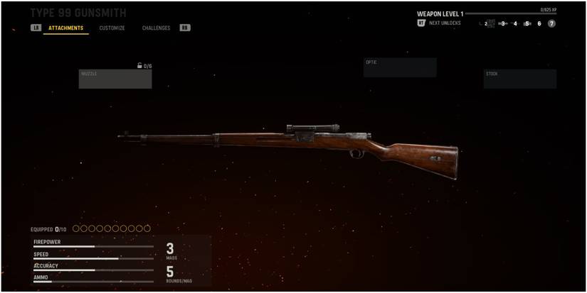 Call Of Duty Vanguard Type 99 At The Gunsmith With No Upgrades