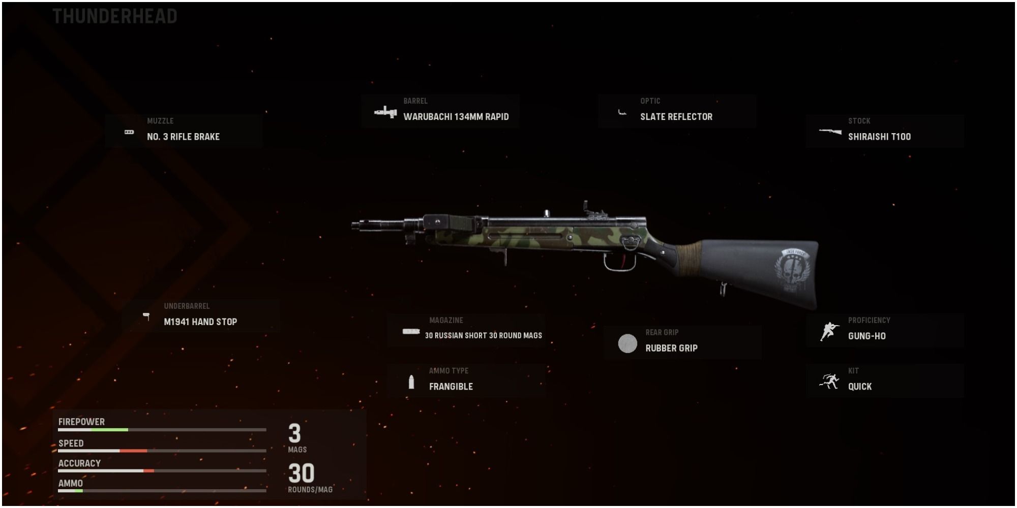 Call Of Duty Vanguard Viewing The Weapon Details Of The Thunderhead