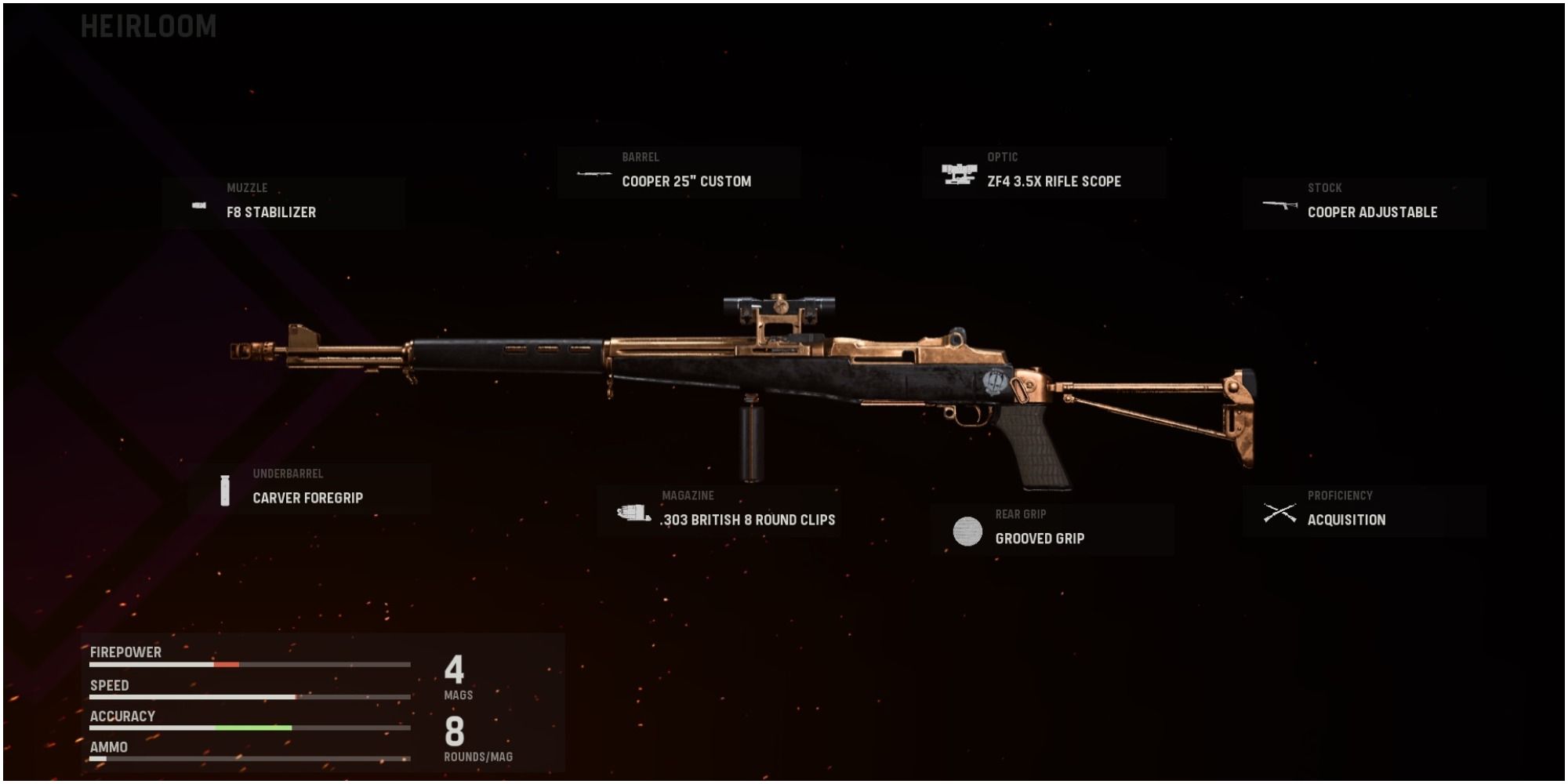 Call Of Duty Vanguard Viewing The Weapon Details On The Heirloom