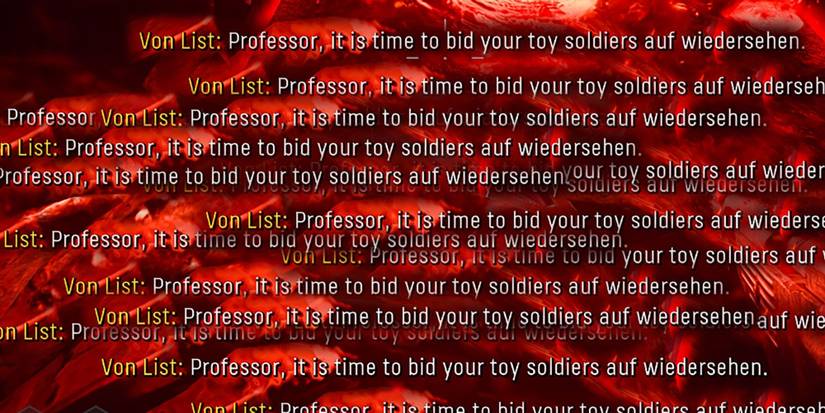 Call of Duty Vanguard Zombies - Photoshopped Image Of The Same Von List Voice Line Over And Over Again Cropped