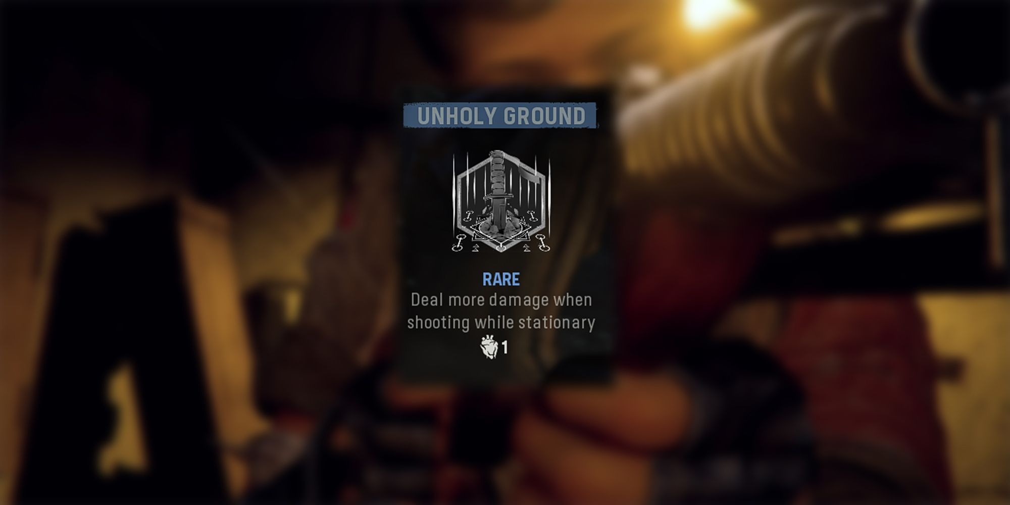 Call of Duty Vanguard Zombies - Unholy Ground Description In-Game Overlaid On Image Of Operator Standing Deathly Still