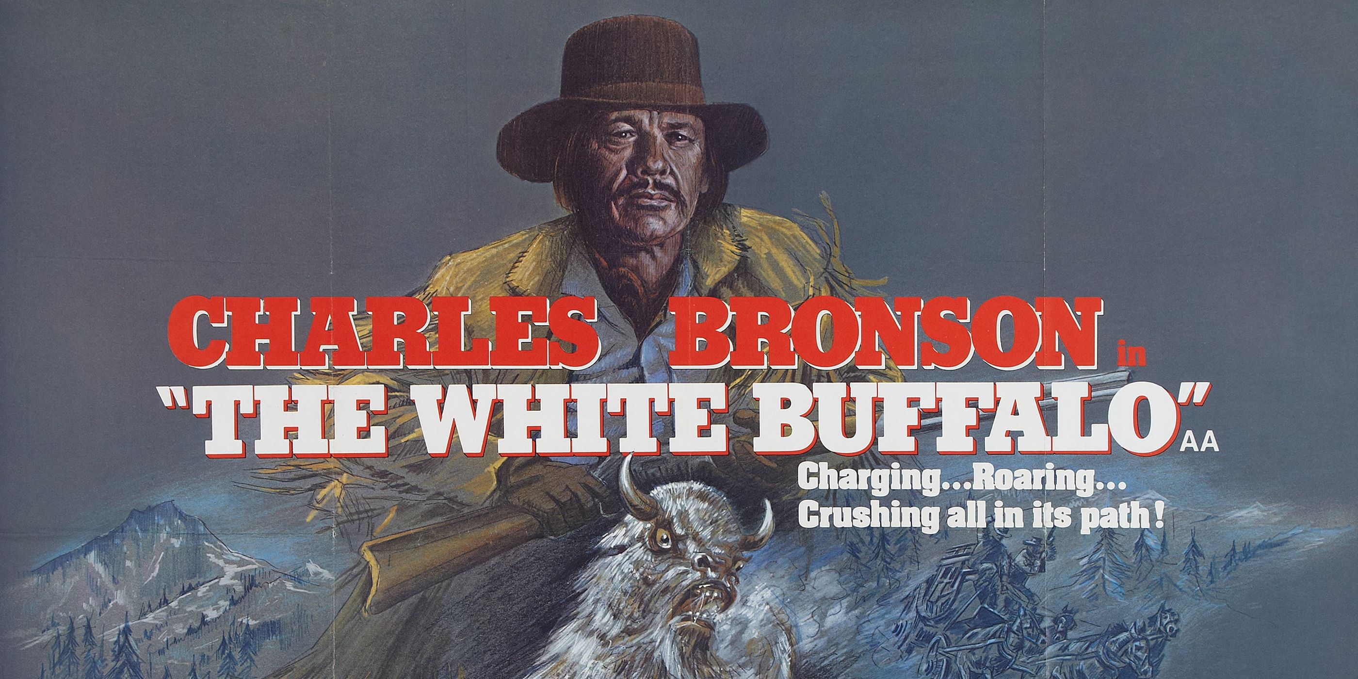 Charles Bronson on the poster for The White Buffalo