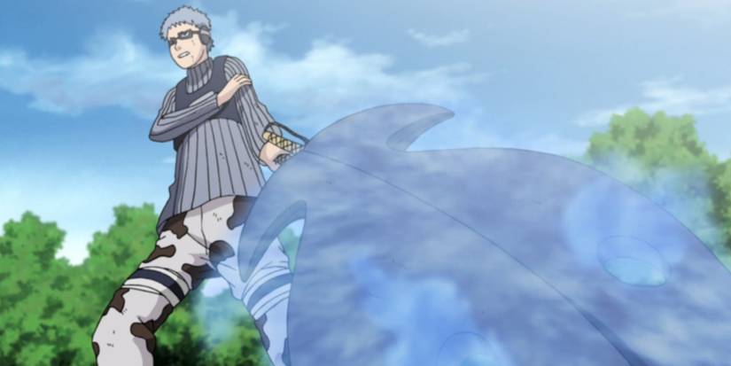 Chojuro uses his twinsword against Black Zetsu in Naruto Shippuden.