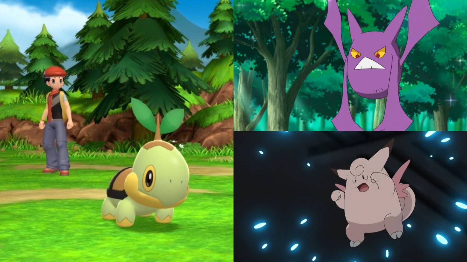 Pokemon Diamond and Pearl Turtwig Crobat and Clefable