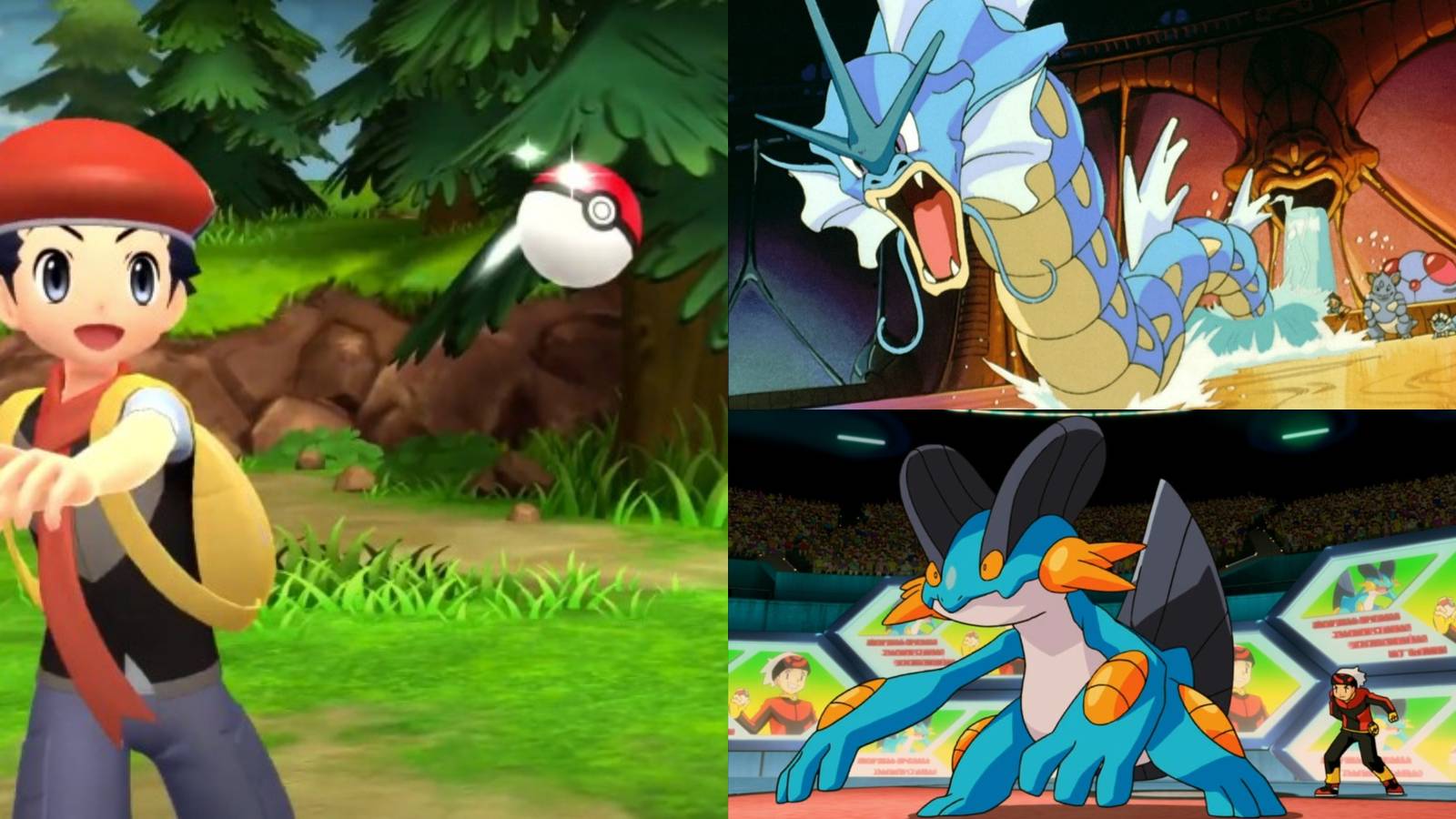 Pokemon Brilliant Diamond and Shining Pearl Gyarados and Swampert
