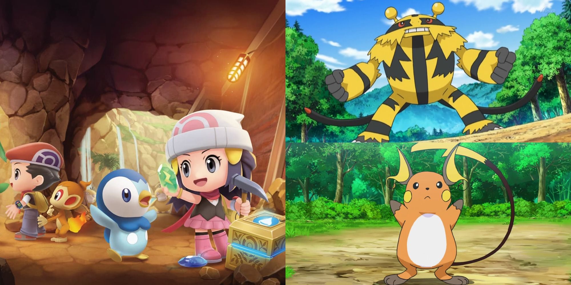 Pokemon Brilliant Diamond and Shining Pearl Electivire and Raichu