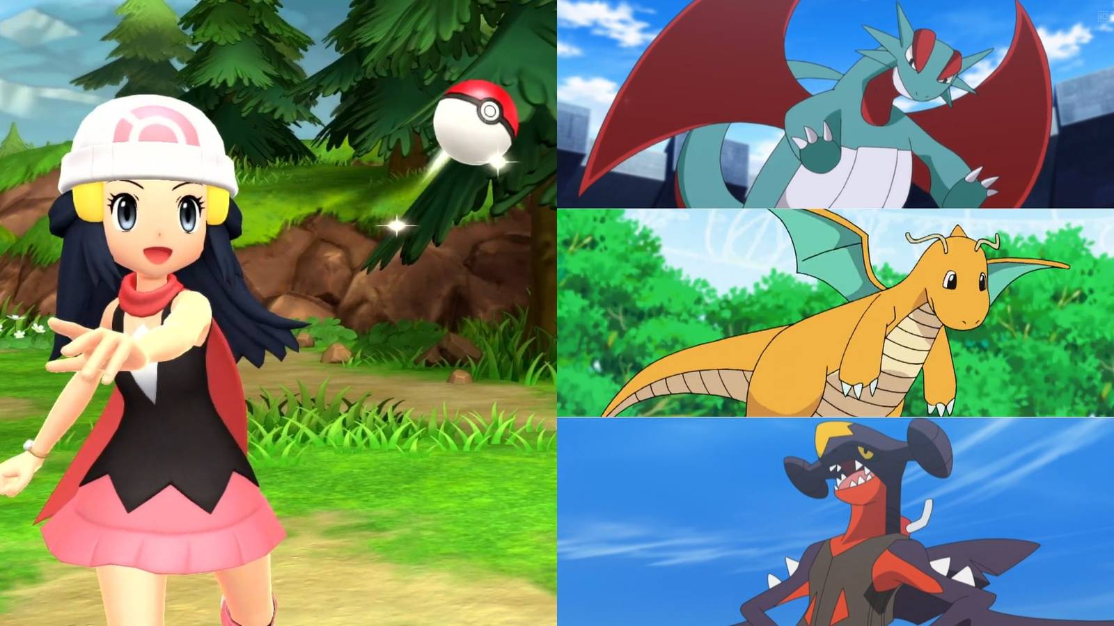 Pokemon Diamond and Pearl Salamence Dragonite and Garchomp