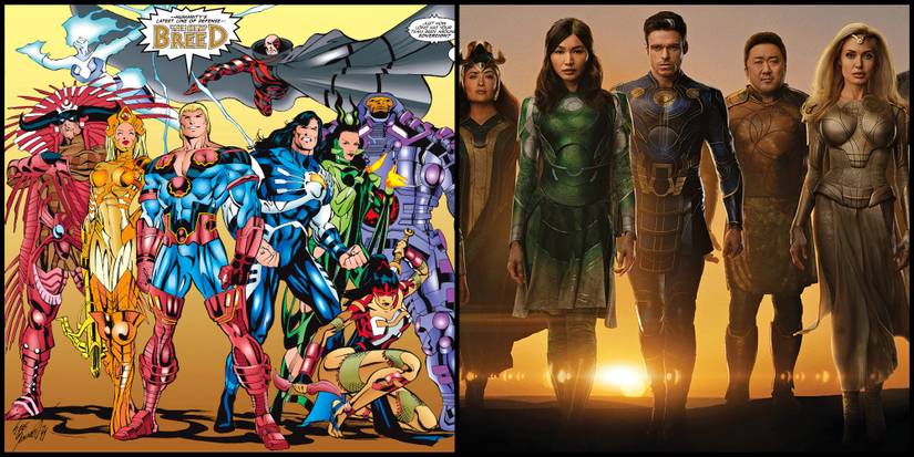 MCU Eternals Team Comic Book and Movie Version