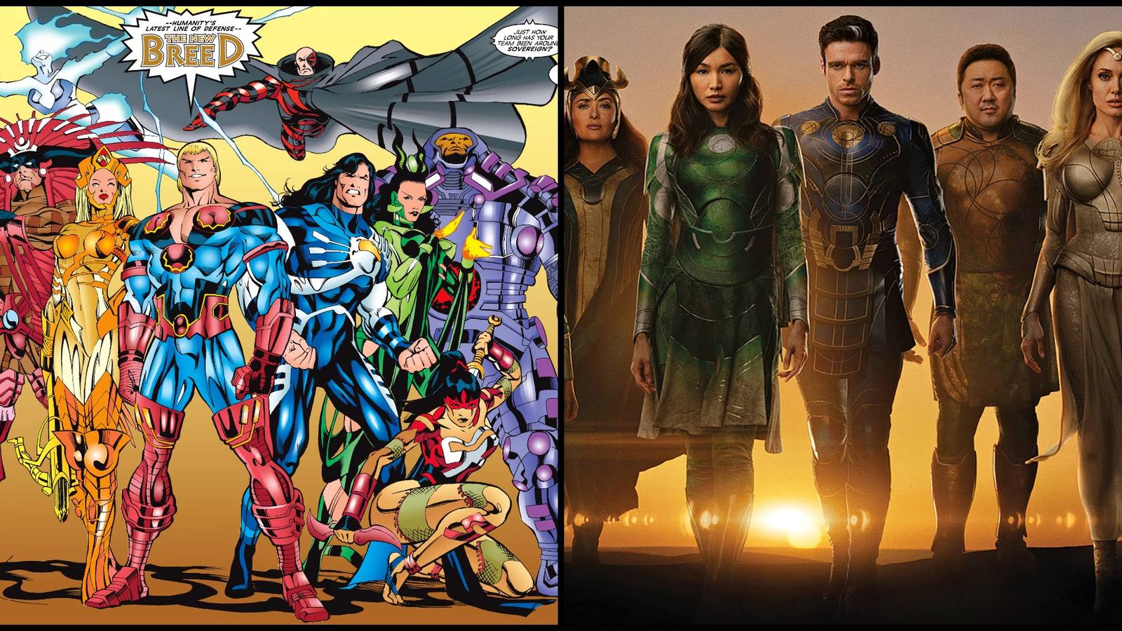 MCU Eternals Team Comic Book and Movie Version
