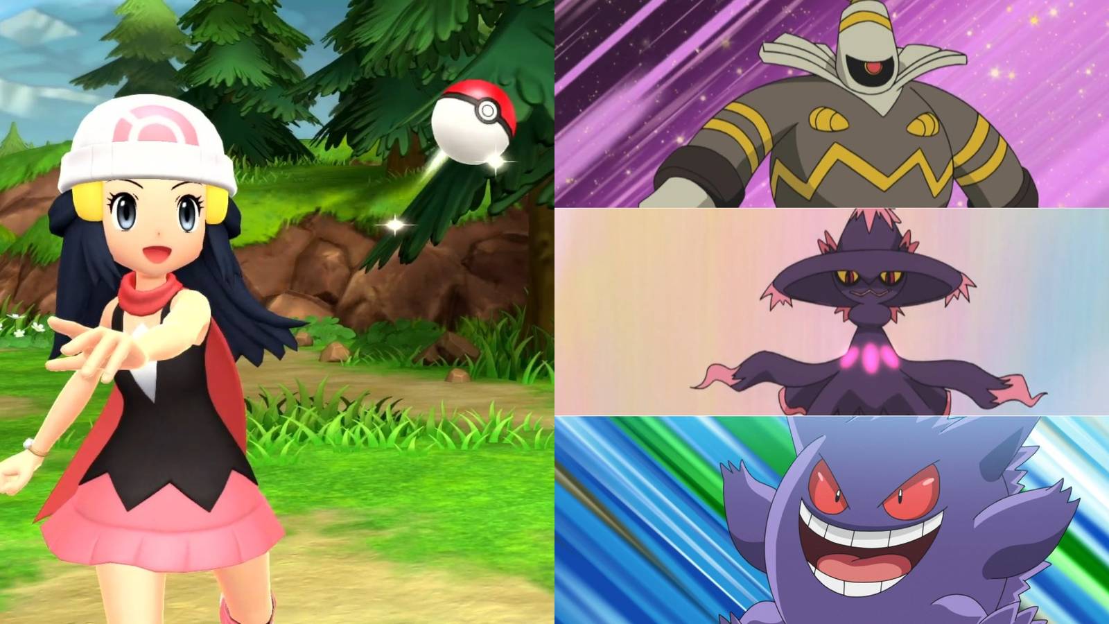 Pokemon Diamond and Pearl Dusknoir Mismagius and Gengar