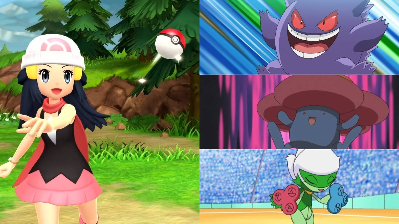 Pokemon Diamond and Pearl Gengar Vileplume and Roserade