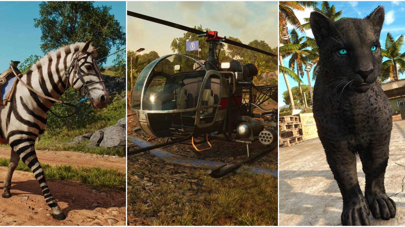 Far Cry 6 Zebra Ride Helicopter Oluso Amigo