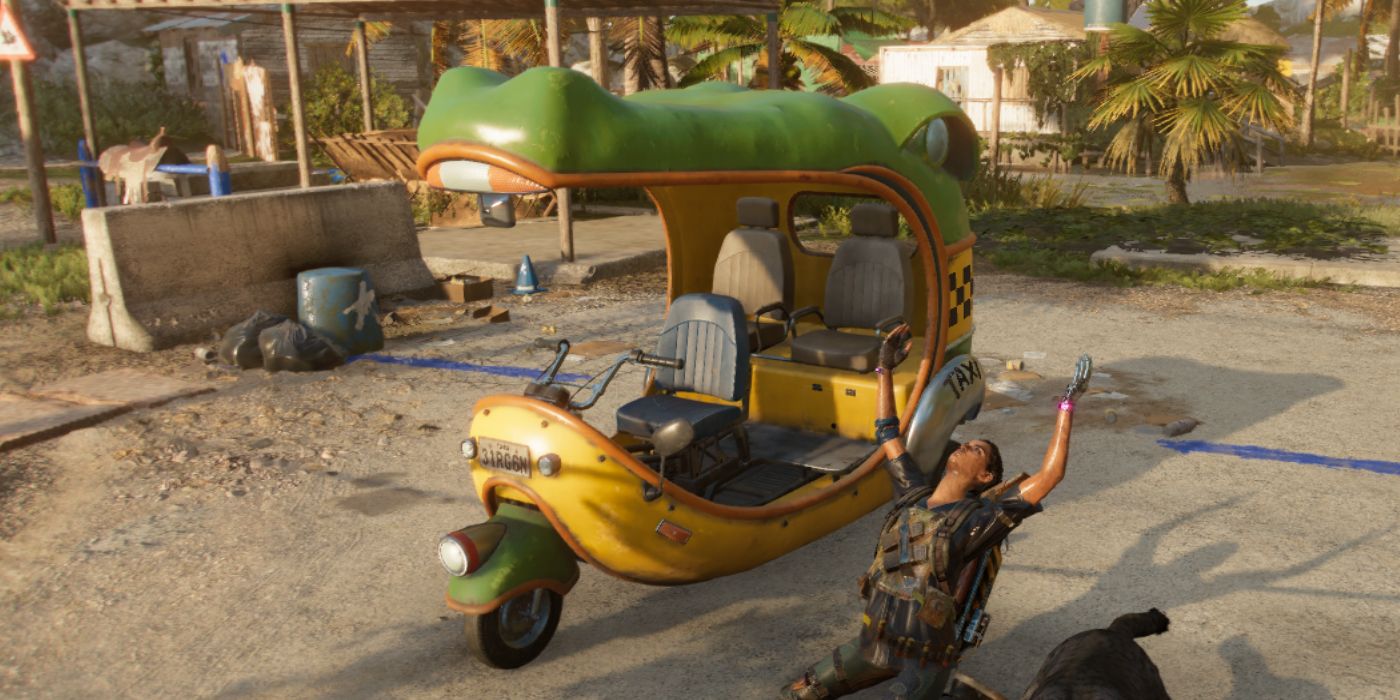 Far Cry 6 Croco Taxi vehicle with Dani