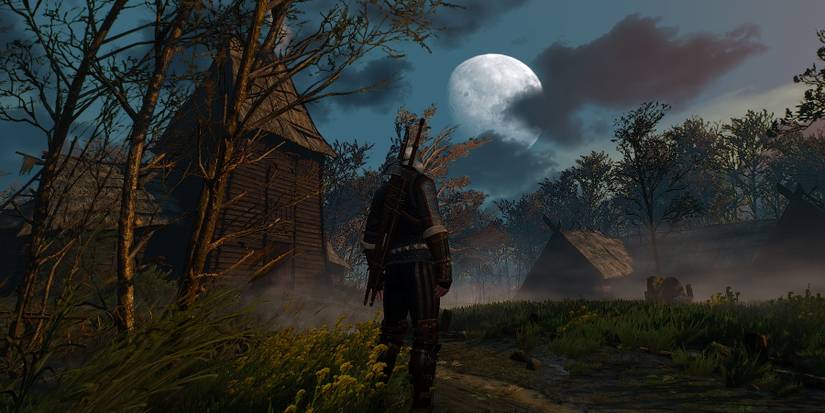 Crookback Bog at night Witcher 3