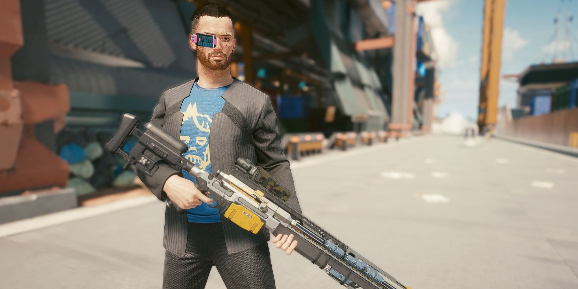 Cyberpunk 2077 Male V With A Sniper Rifle (1)