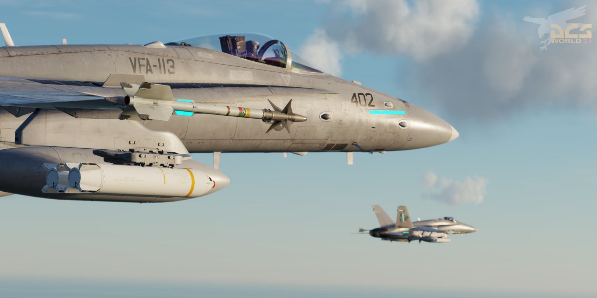 Two planes flying in DCS World