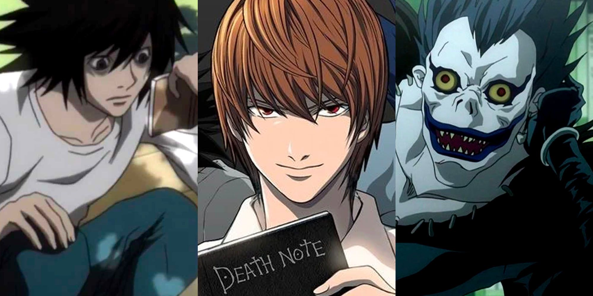 Death Note- The Main Characters, split image