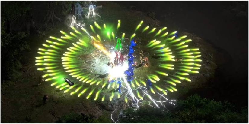 Diablo 2 Resurrected Paladin Using A Poison Nova Via Equipment