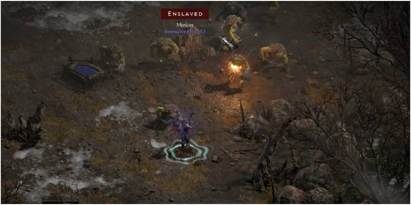 Diablo 2 Resurrected Taking On A Group Of Enemies With A Bow