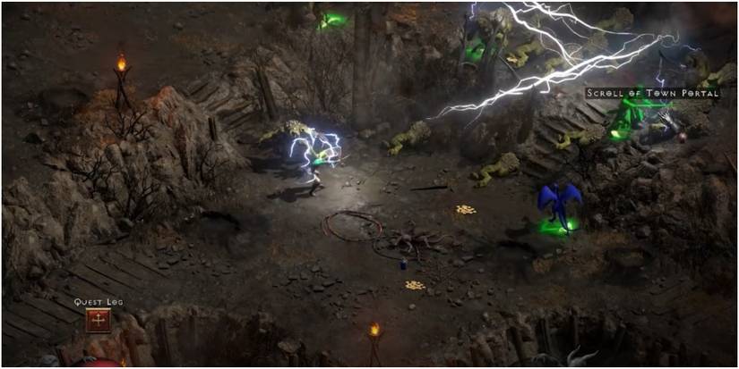 Diablo 2 Resurrected Trapper Assassin Tanking An Enemy With A Shield