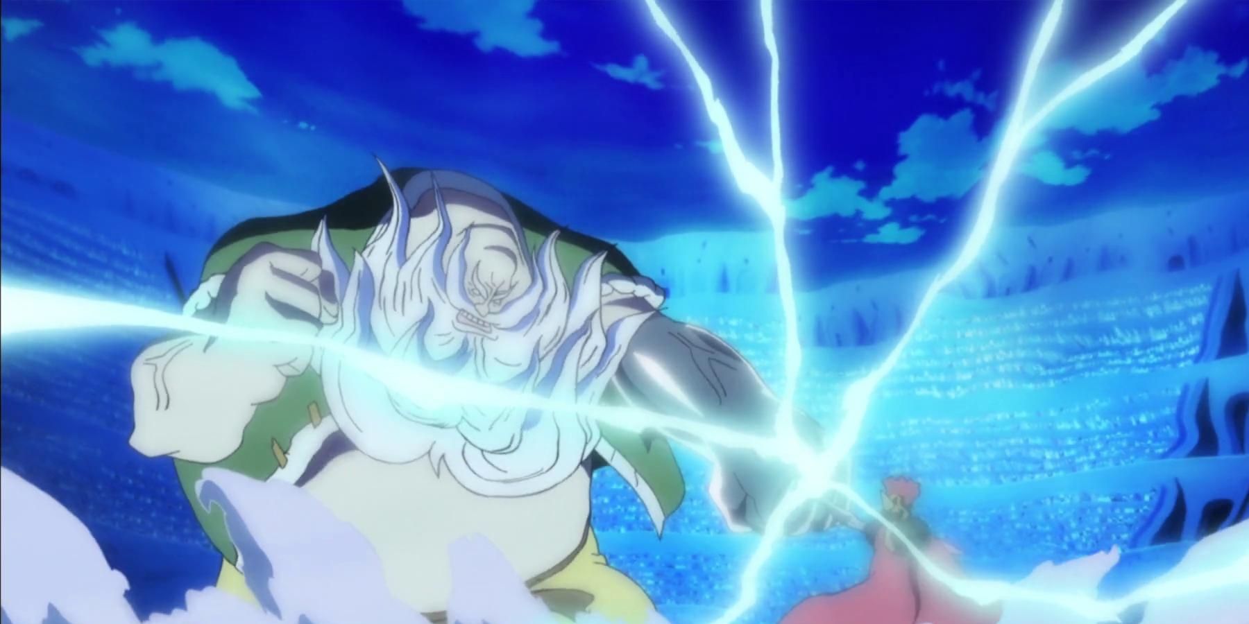 One Piece Don Chinjao fighting against Lucy