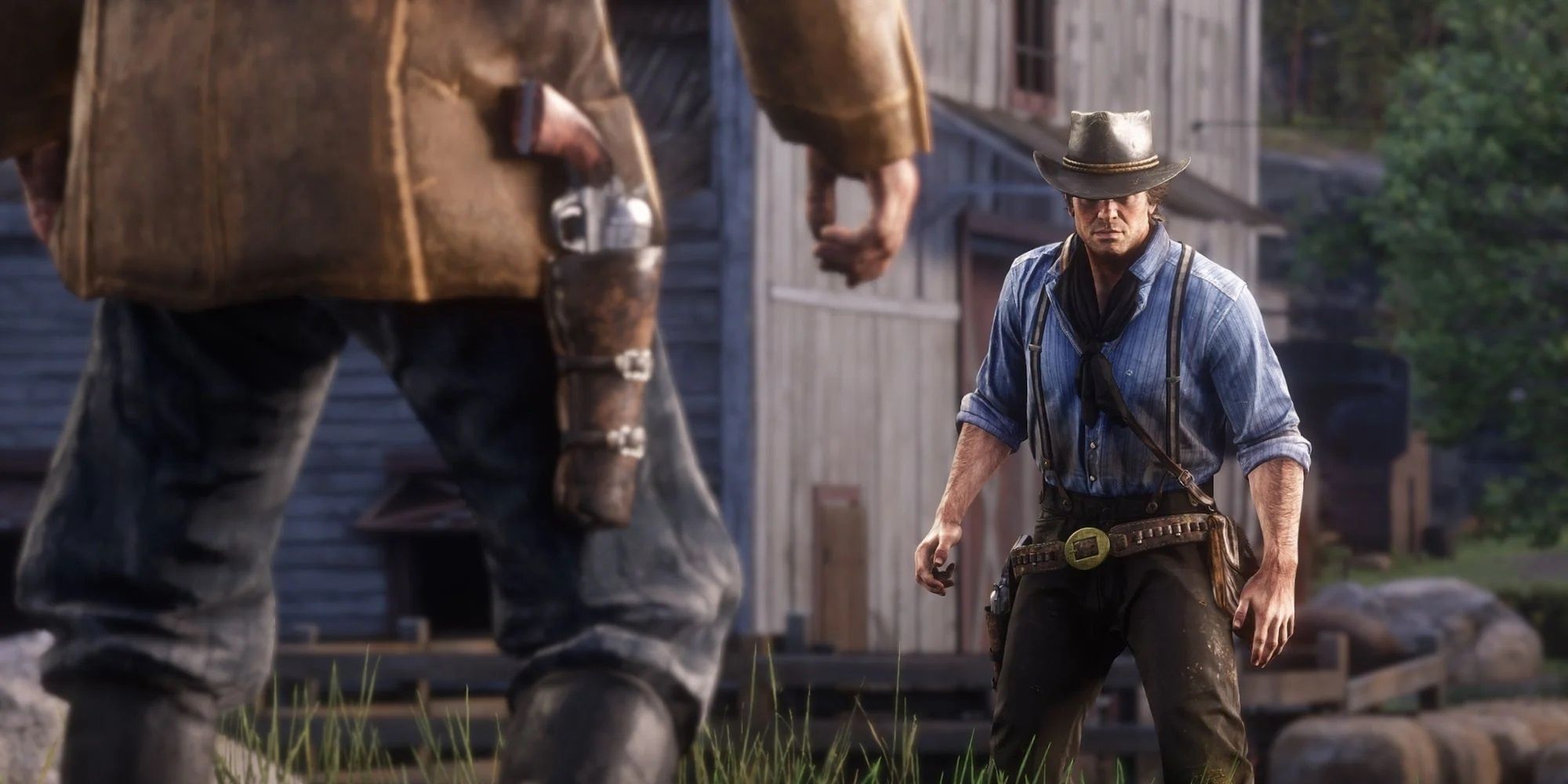 Arthur Morgan Dueling In Red Dead Redemption 2