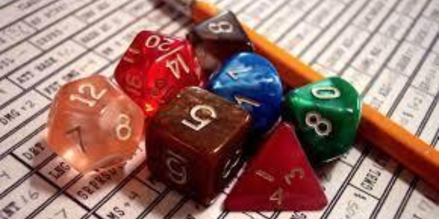 Dungeons & Dragons Character Sheet And Dice