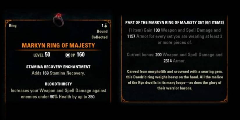 ESO Markyn Ring of Majesty Mythic Item Deadlands