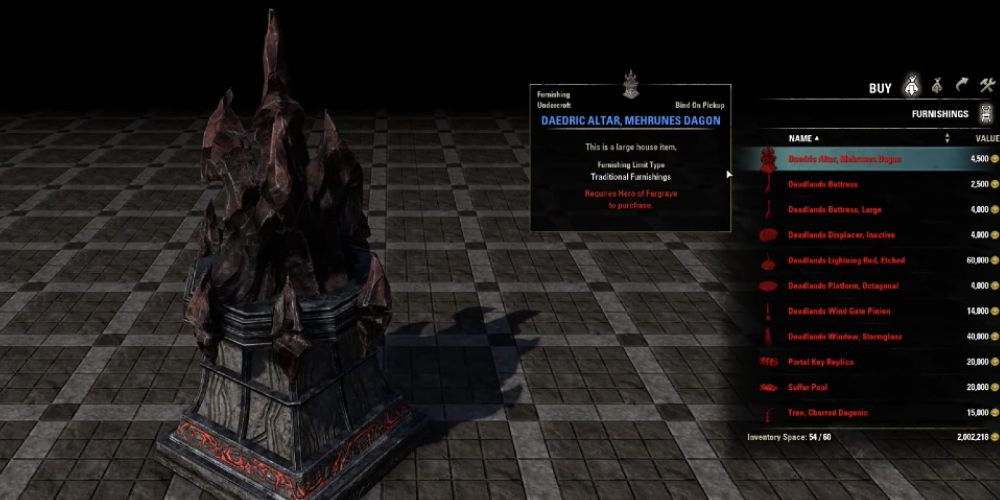 Elder Scrolls Online Deadlands Best Furniture Daedric Altar