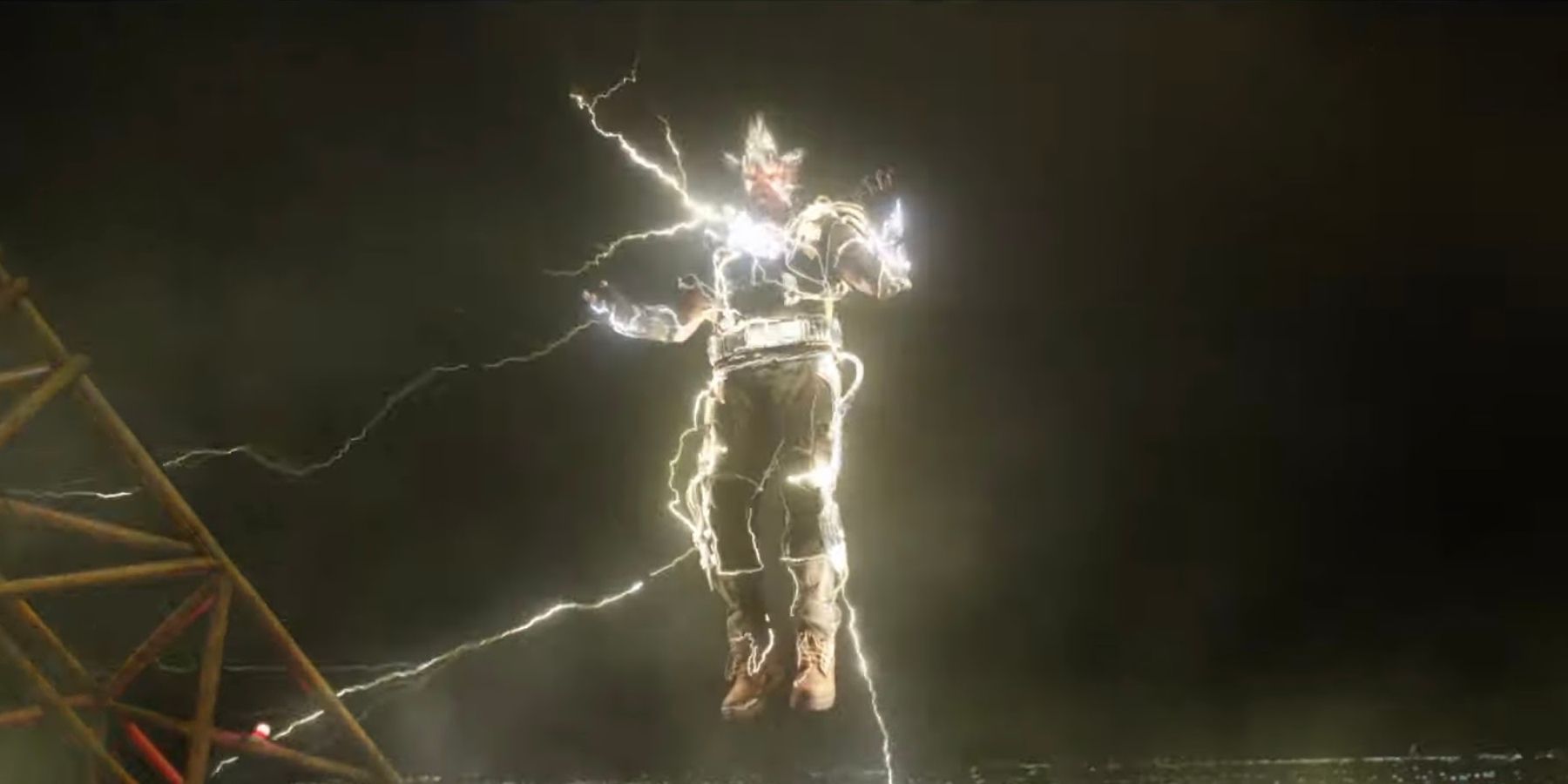 Electro surrounded by electricity in Spider-Man: No Way Home