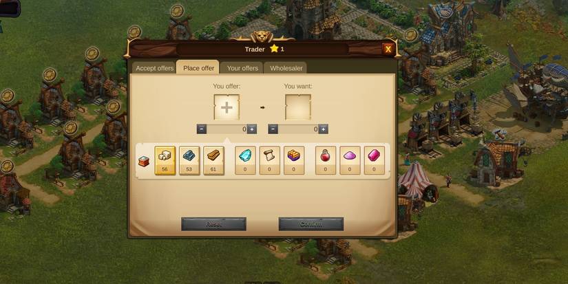 Elvenar basic trade screen