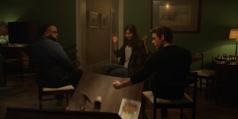 A scene featuring multiple characters from Eternals