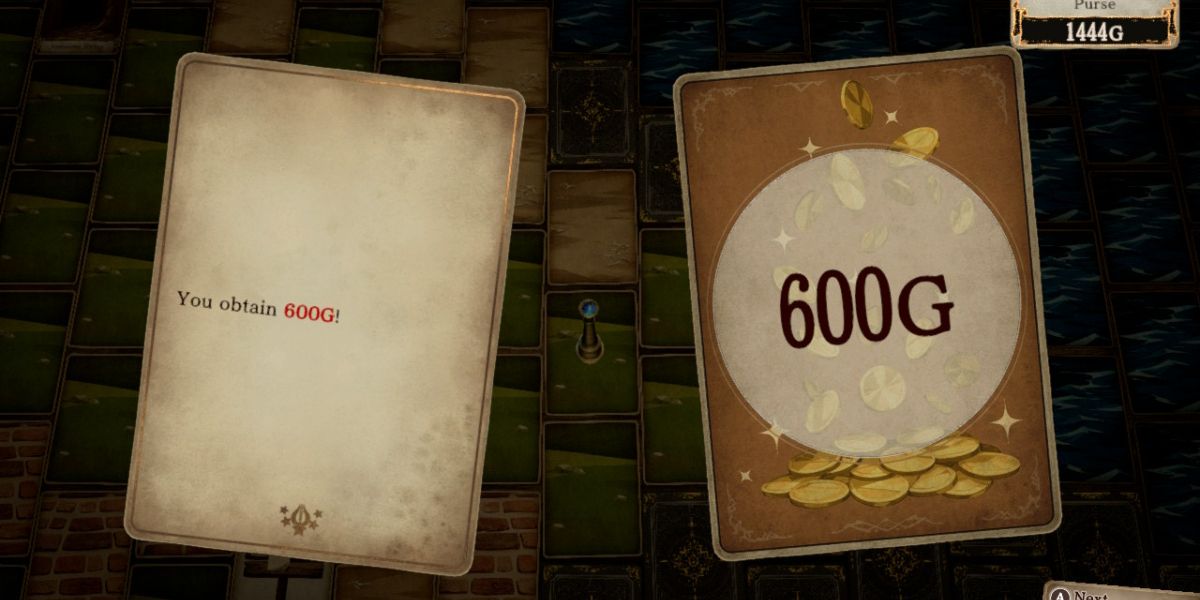 reward screen with two cards showing 600 gold pieces 