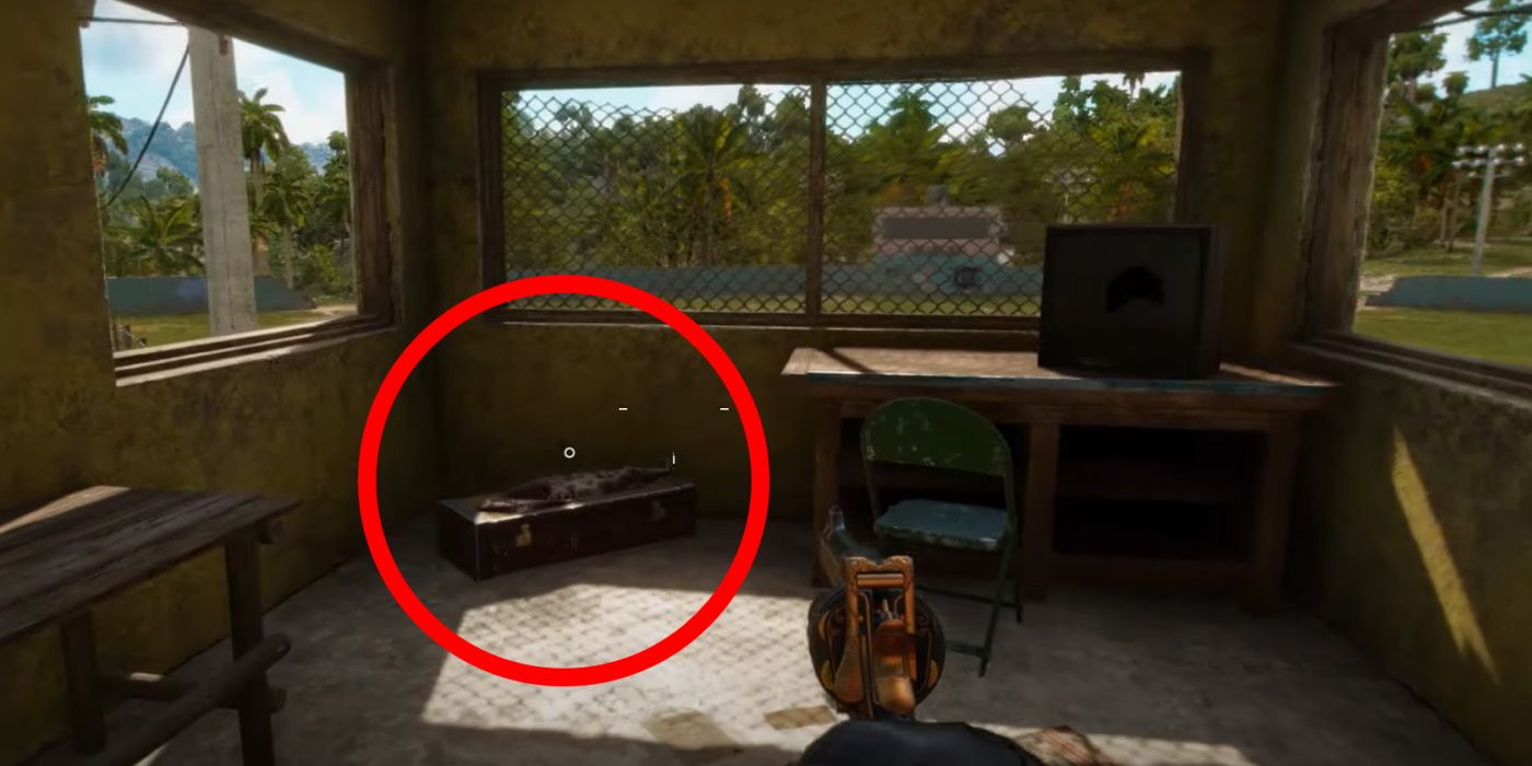 Far Cry 6 Pistola Sportiva circled in a contraband chest in esperanza