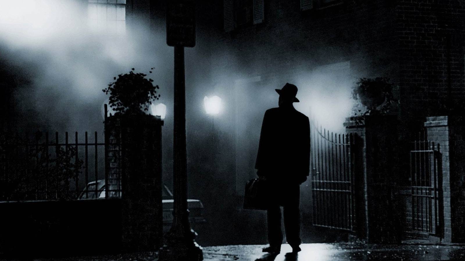 Father Merrin on the poster for The Exorcist